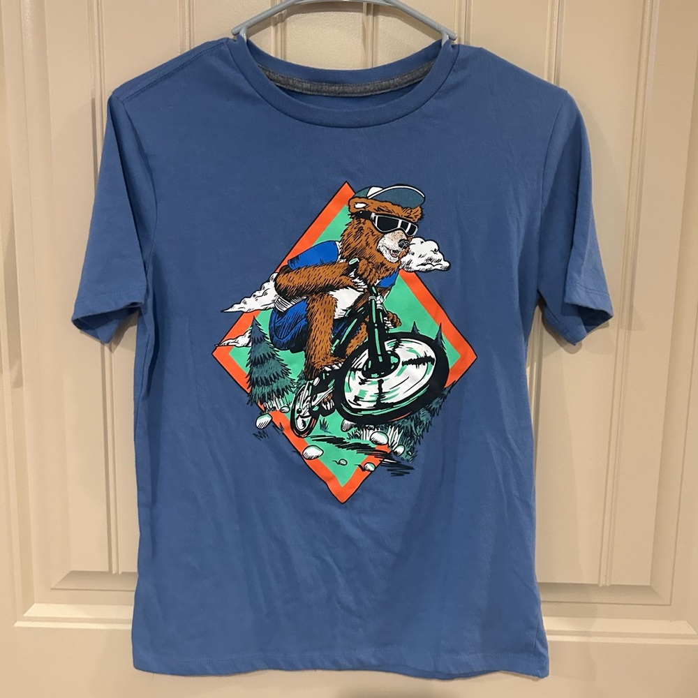 blue old navy bear shirt boys size XL 14-16 new without tags